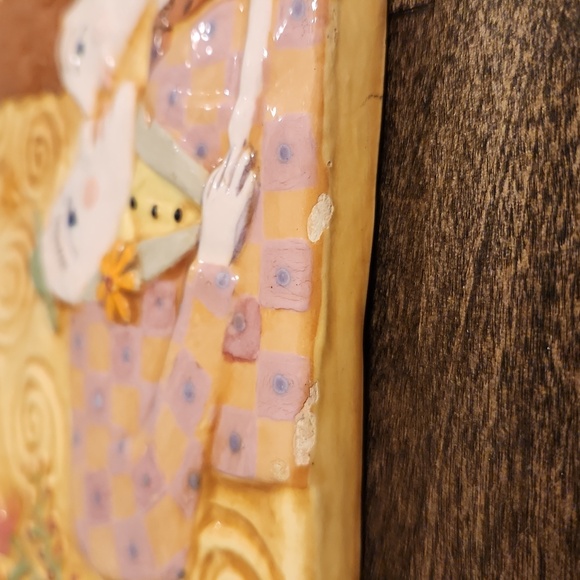 Laurie Eisenhardt tile art couple kissing / birds - Picture 7 of 12